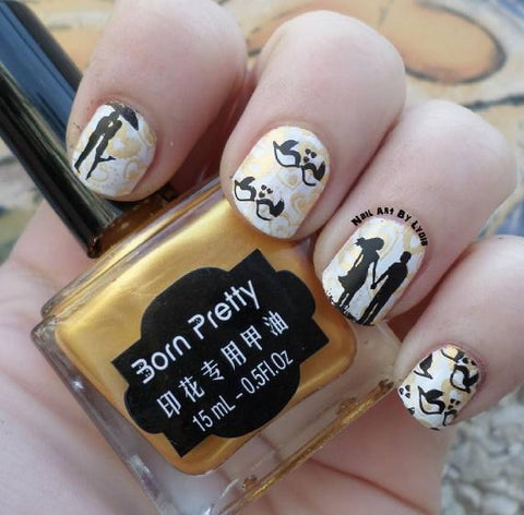 Couple Theme Nail Art