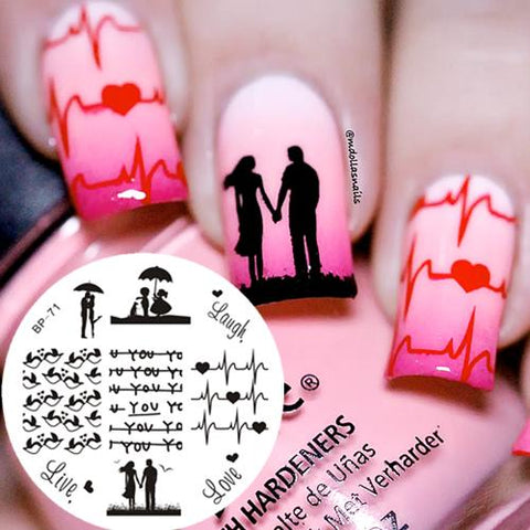 Couple Theme Nail Art