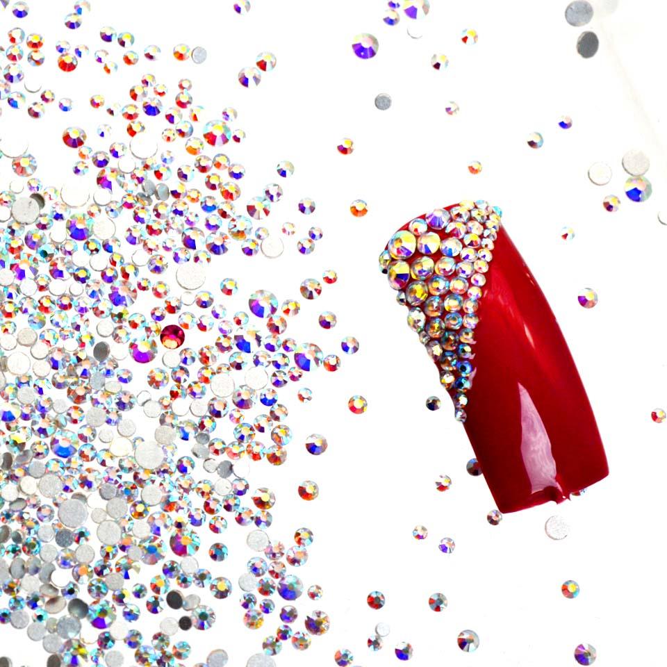 Rhinestones Nail Glass