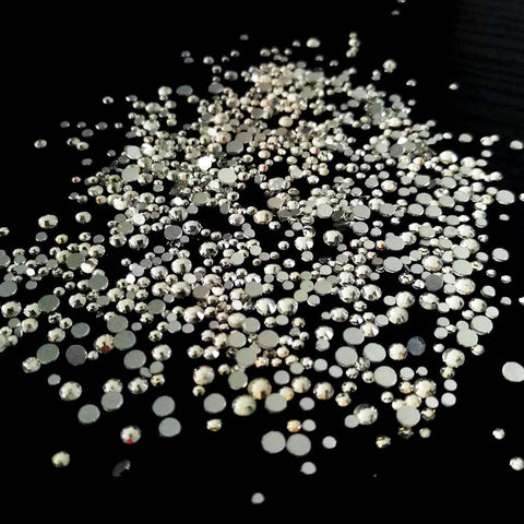 Rhinestones Nail Glass