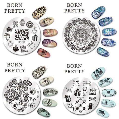 Round Nail Art Stamping Plates