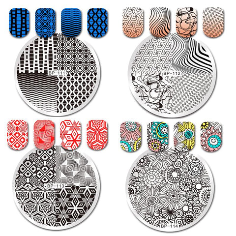 Round Nail Art Stamping Plates