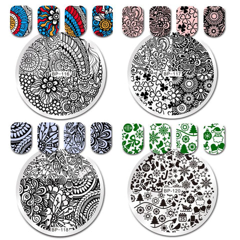 Round Nail Art Stamping Plates