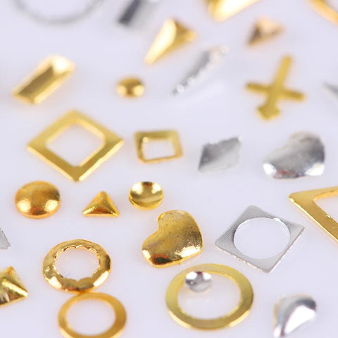 Customize Gold & Silver Nail Art