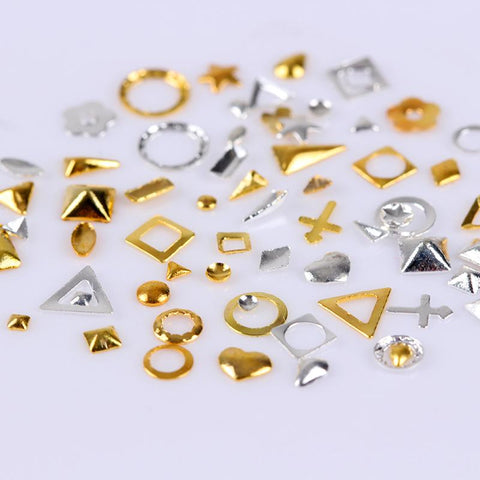Customize Gold & Silver Nail Art