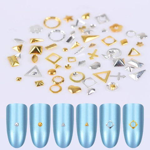 Customize Gold & Silver Nail Art