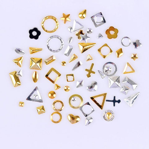 Customize Gold & Silver Nail Art