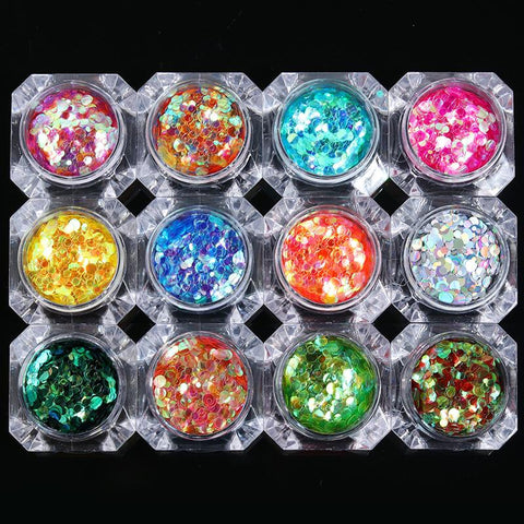 Semi-transparent & Colorful Round Flakies