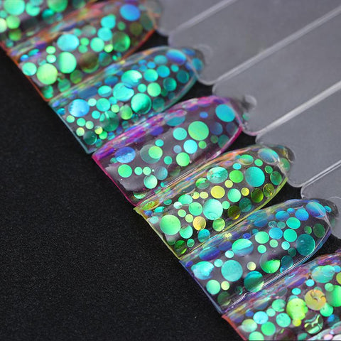 Semi-transparent & Colorful Round Flakies