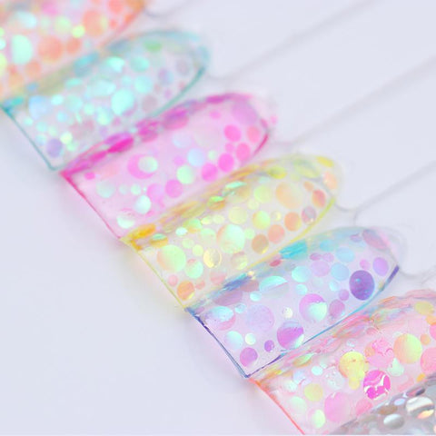 Semi-transparent & Colorful Round Flakies