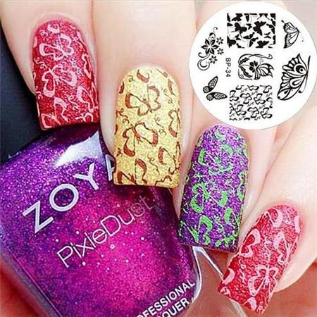 Adorable Cats & Plants Nail Art Stamp