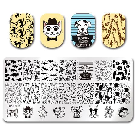 Adorable Cats & Plants Nail Art Stamp
