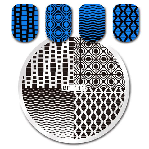 Round Nail Art Stamping Plates