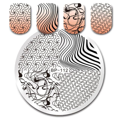 Round Nail Art Stamping Plates