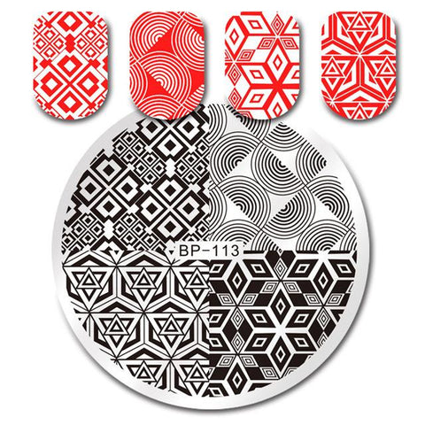 Round Nail Art Stamping Plates