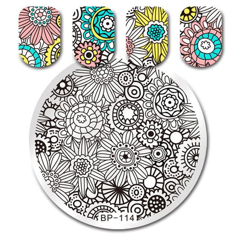 Round Nail Art Stamping Plates