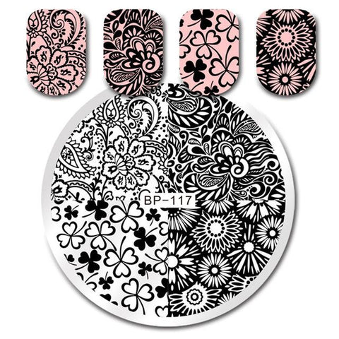 Round Nail Art Stamping Plates