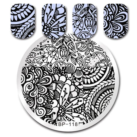 Round Nail Art Stamping Plates