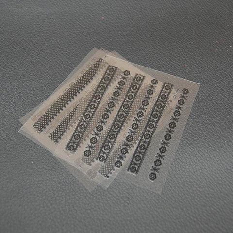 DIY Strip Wave Nail Art