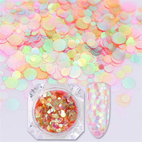 Semi-transparent & Colorful Round Flakies