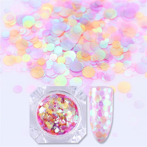 Semi-transparent & Colorful Round Flakies