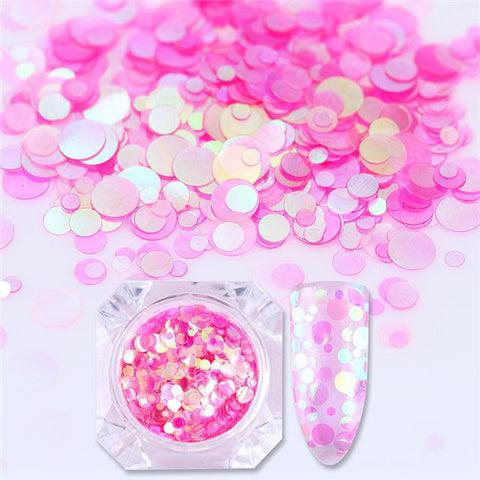 Semi-transparent & Colorful Round Flakies