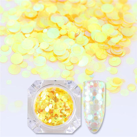 Semi-transparent & Colorful Round Flakies