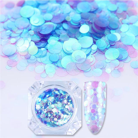Semi-transparent & Colorful Round Flakies
