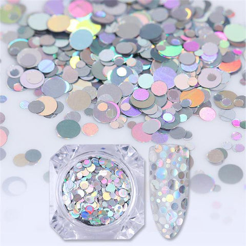 Semi-transparent & Colorful Round Flakies